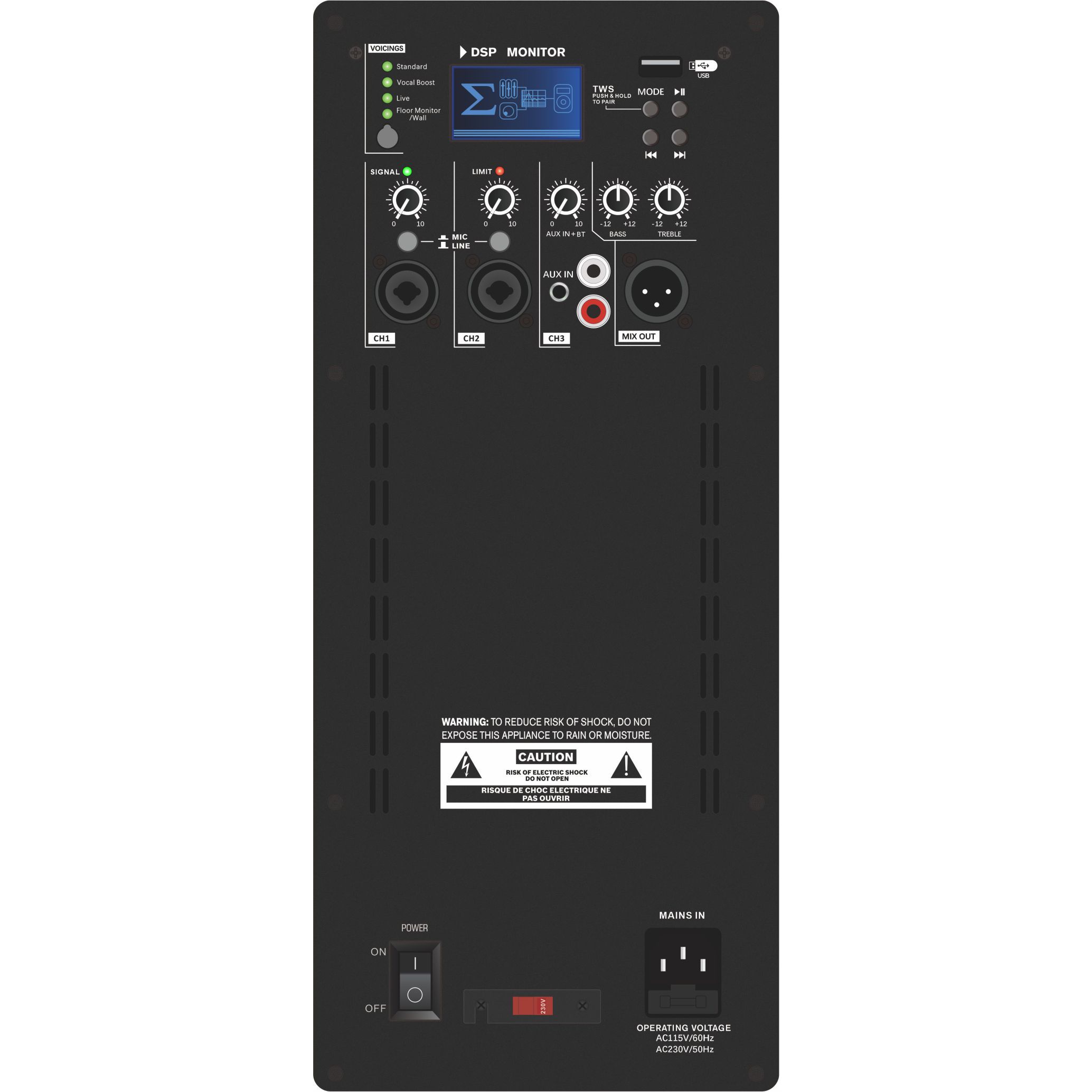 DSP1807 DSP 2-way Active Speaker Amplifier