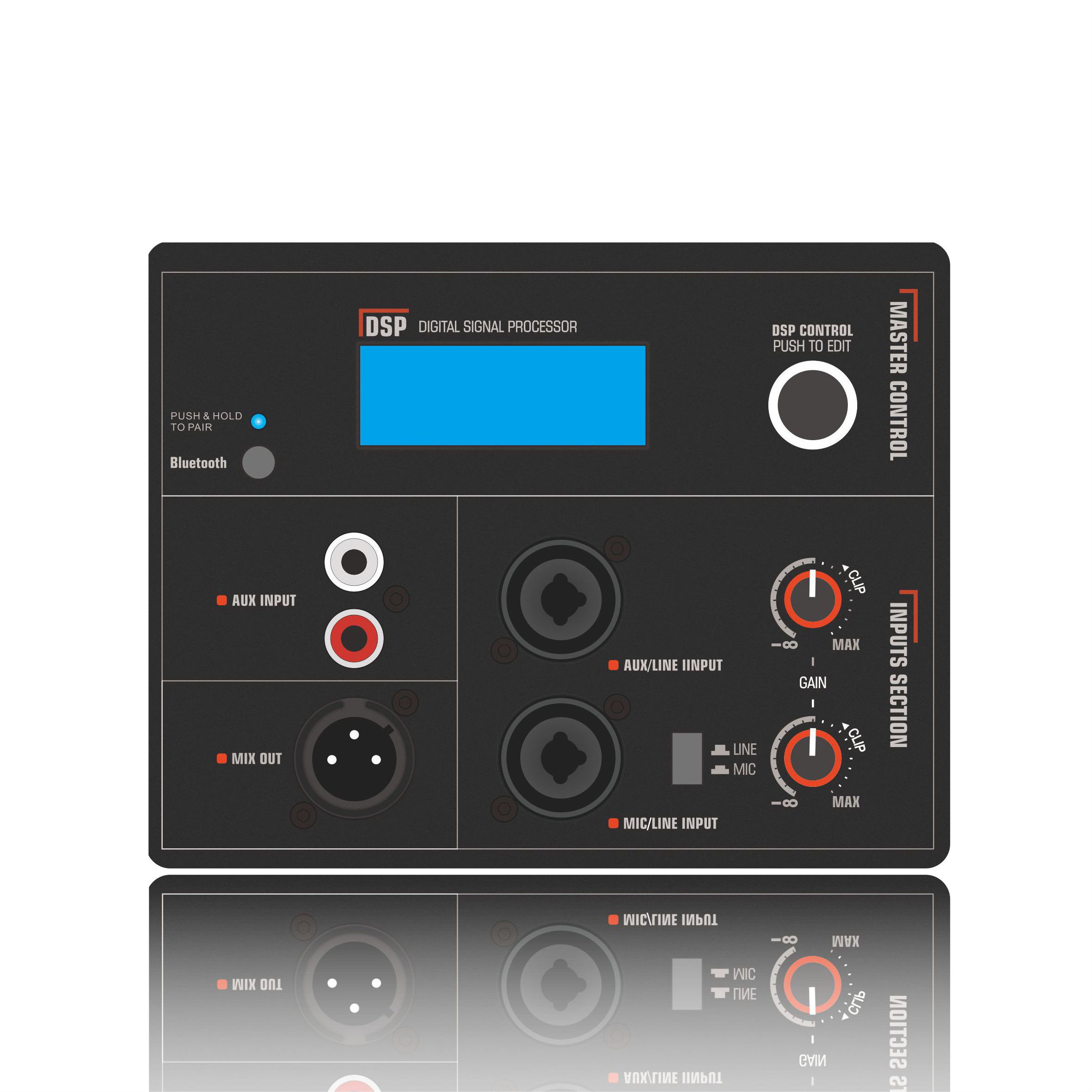 DSP1901: Stereo RCA Input na may Single-knob DSP Control ADAU1701 Based DSP Functional Module