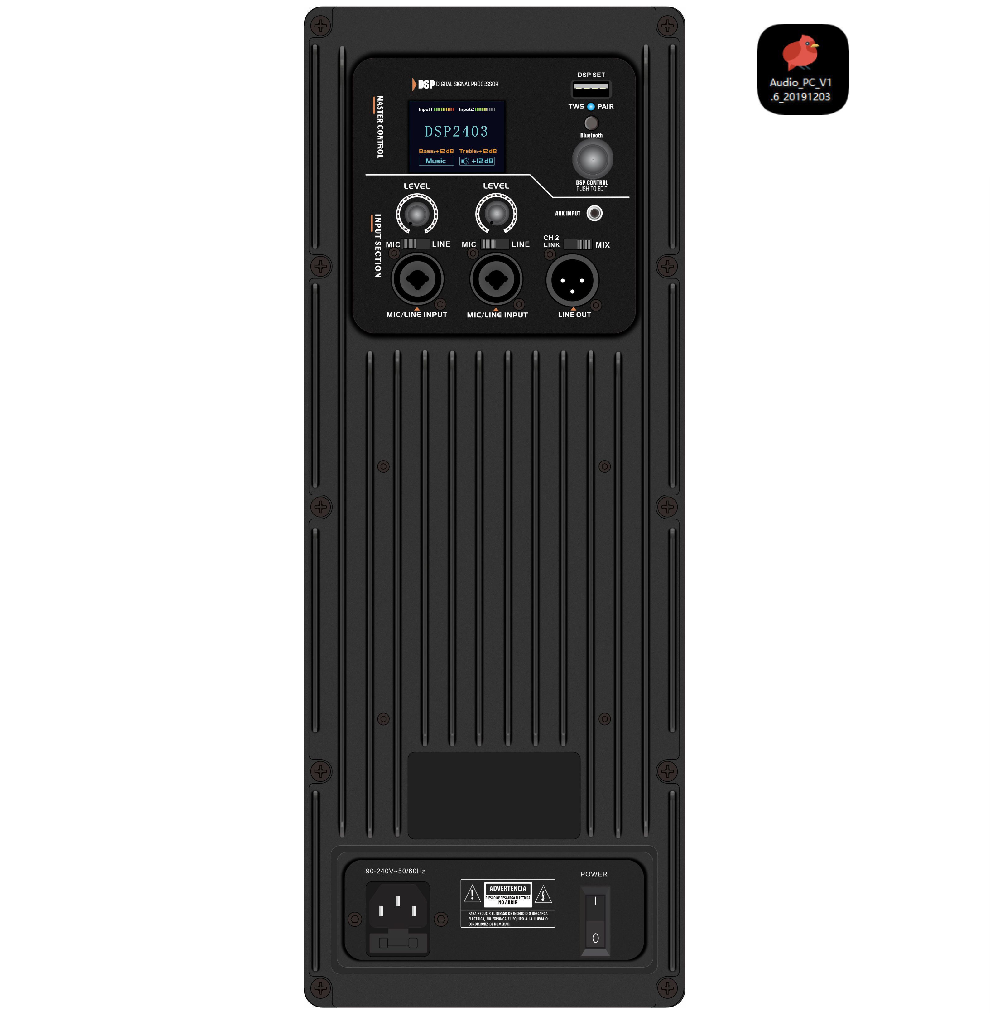 DSP2403 Full-range na Active Speaker Amplifier