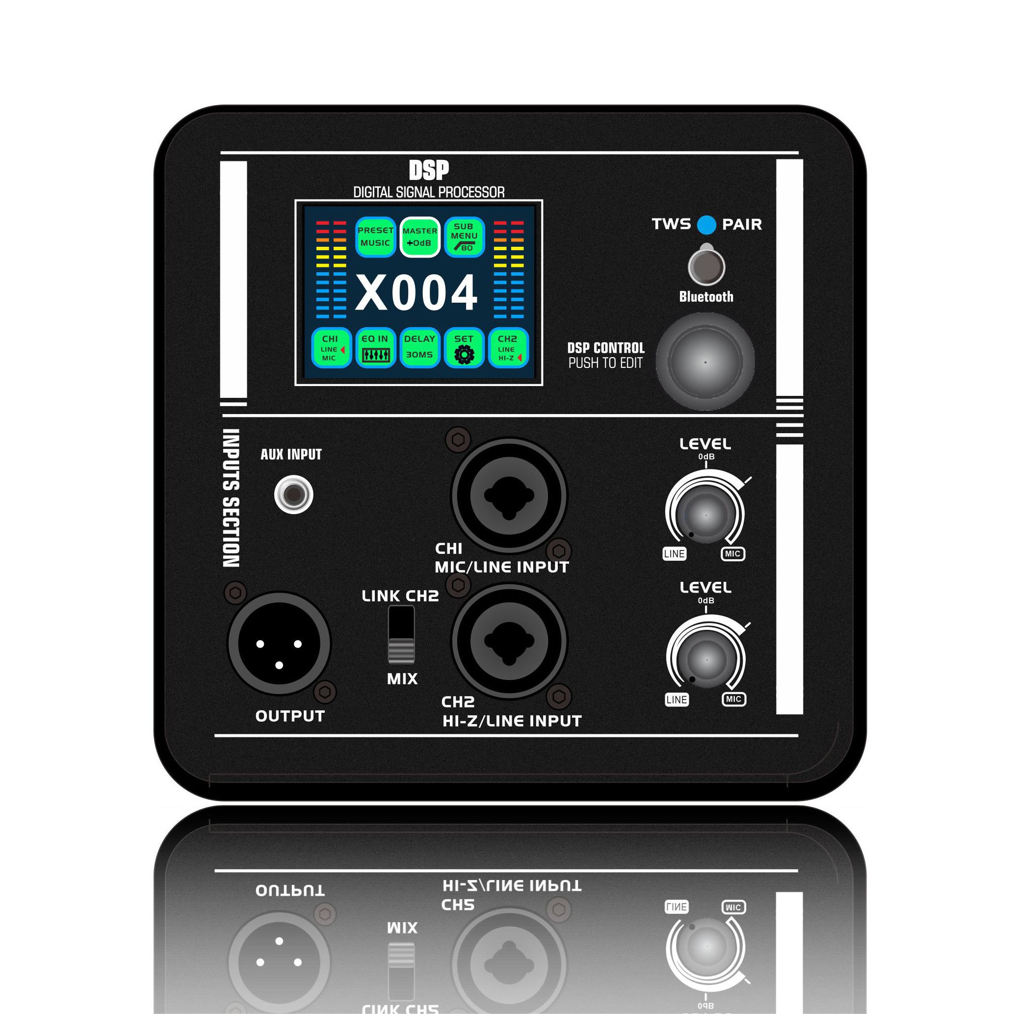 DSP2408: Bagong disenyo ng kulay ng screen Hi-Z compatibility multifunctional DSP module