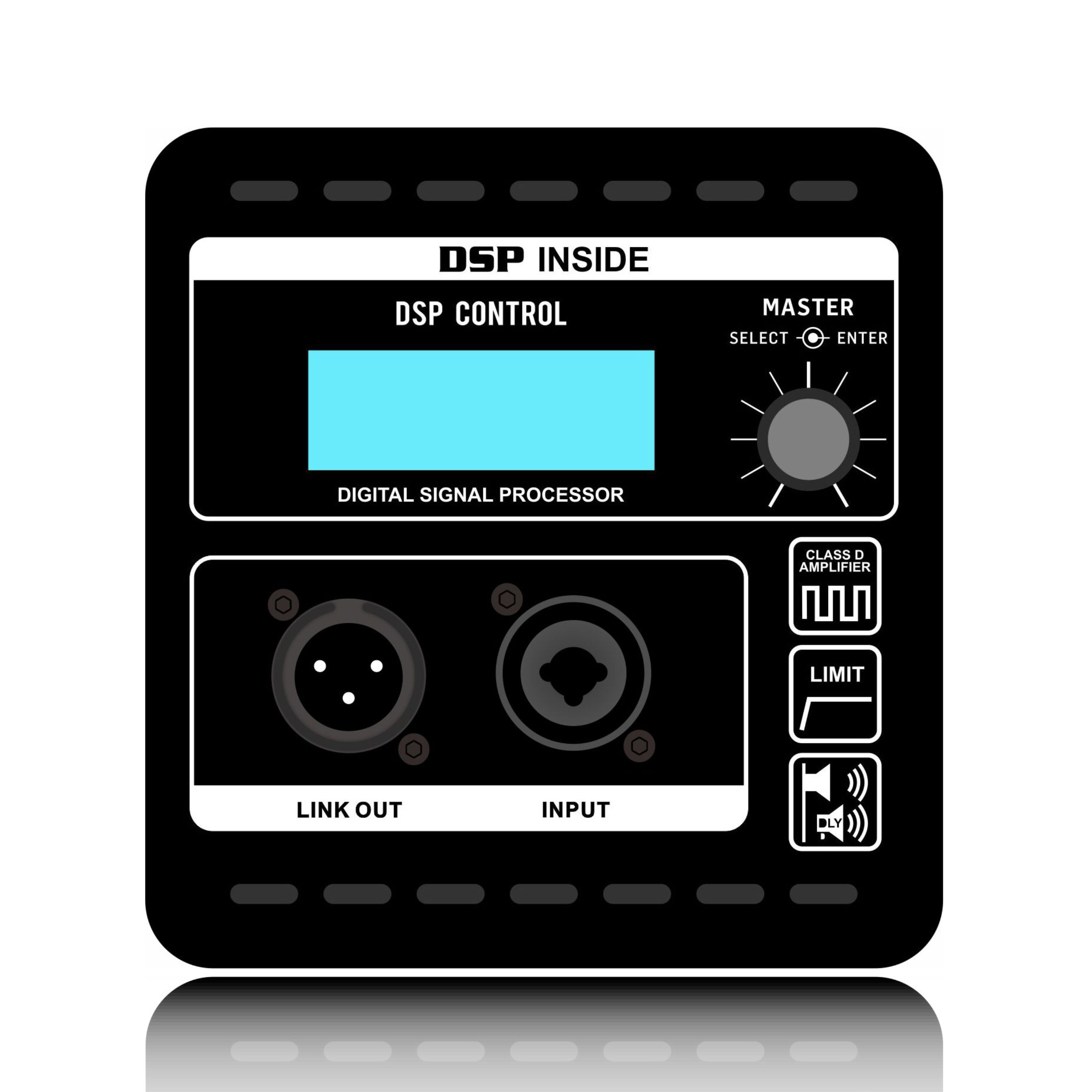 QMC800X:Single-knob DSP control na may LCD screen Propesyonal na line array system DSP Module