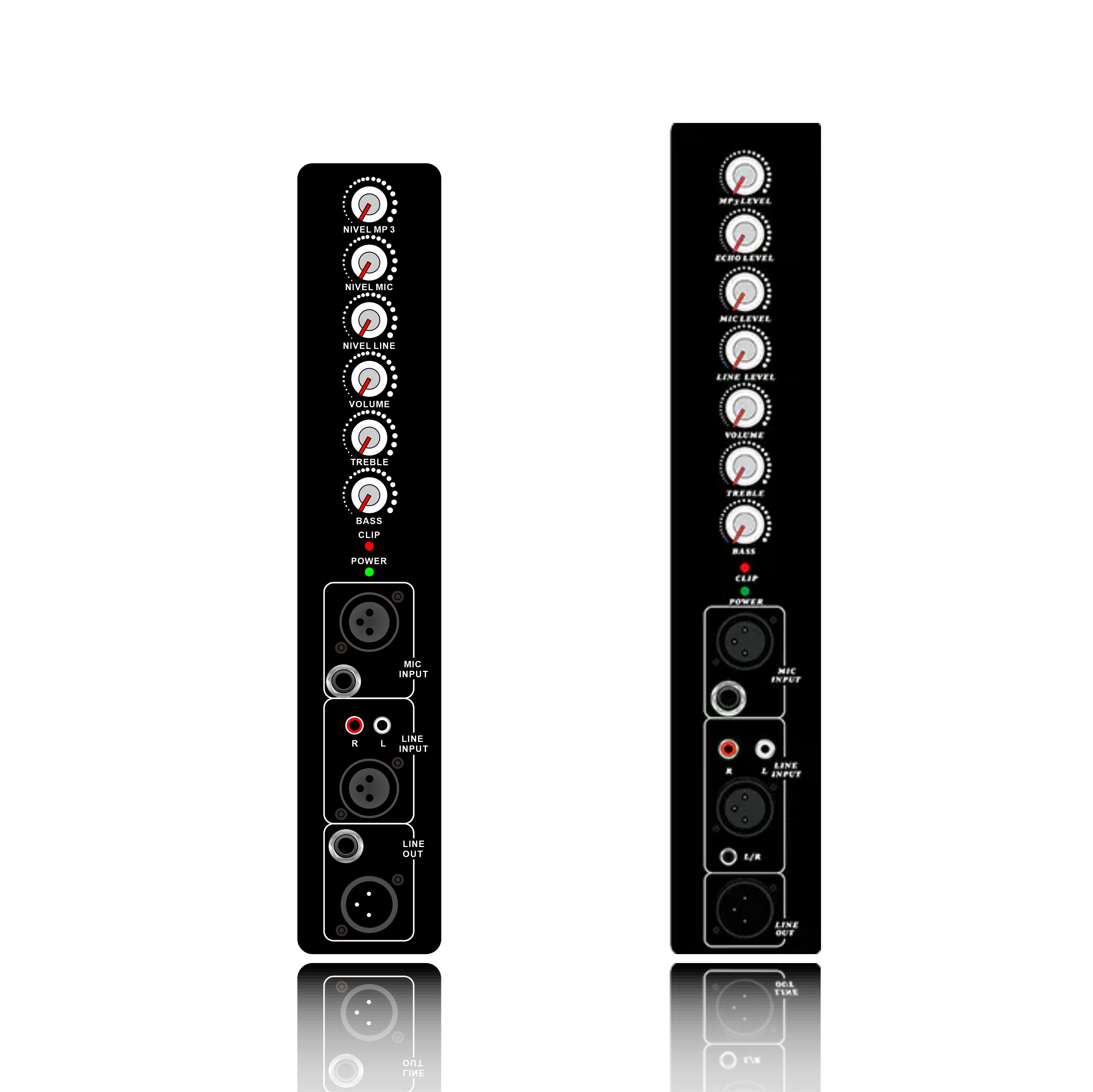 PL2/PL2E: Single Mic Channel Single Line Channel input at Limit Protection Vertical Analog Functional module