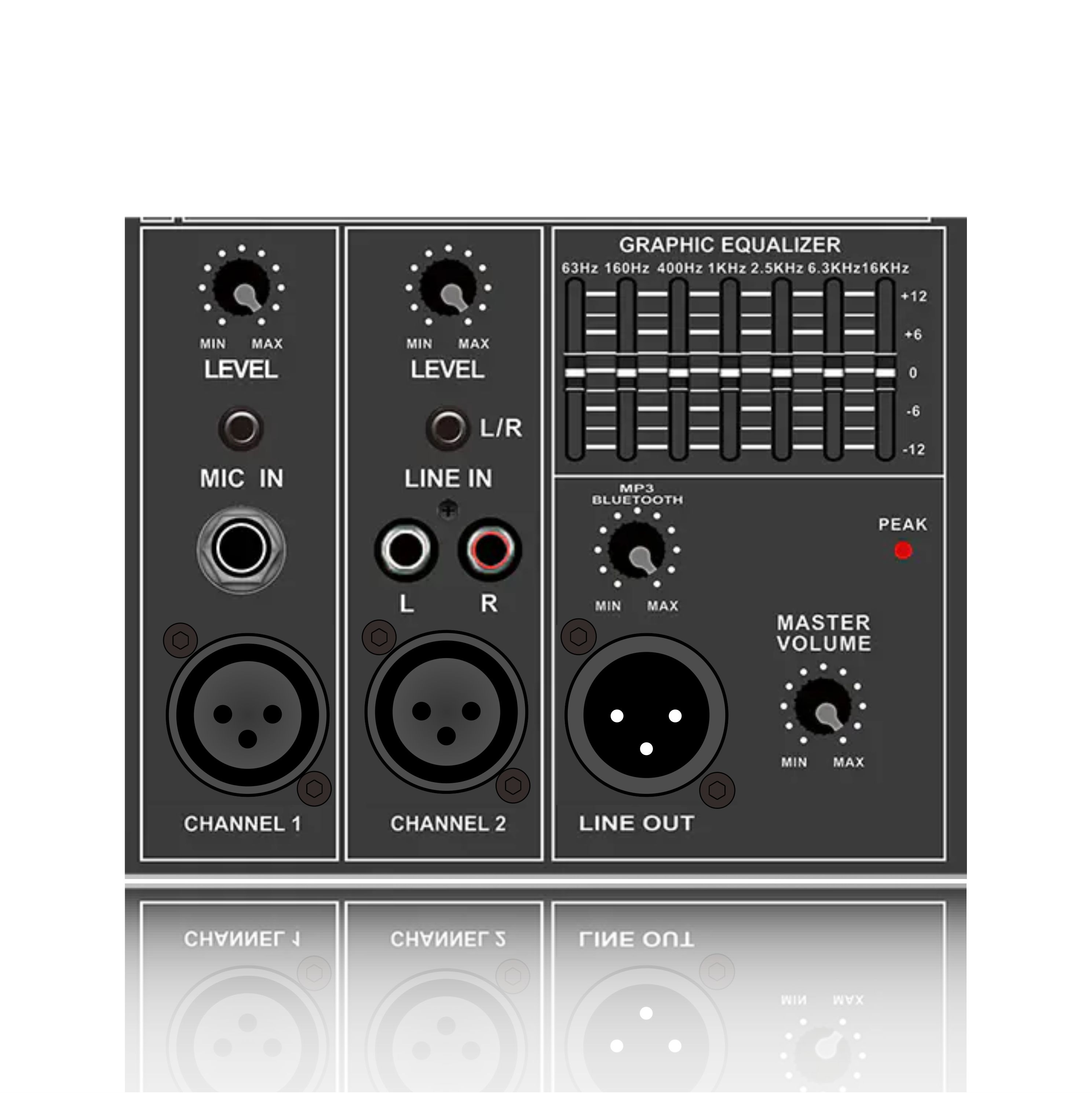 PL34: 7-Band Graphic Equalizer na may Master Control Electrical Frequency Division Functinal Module
