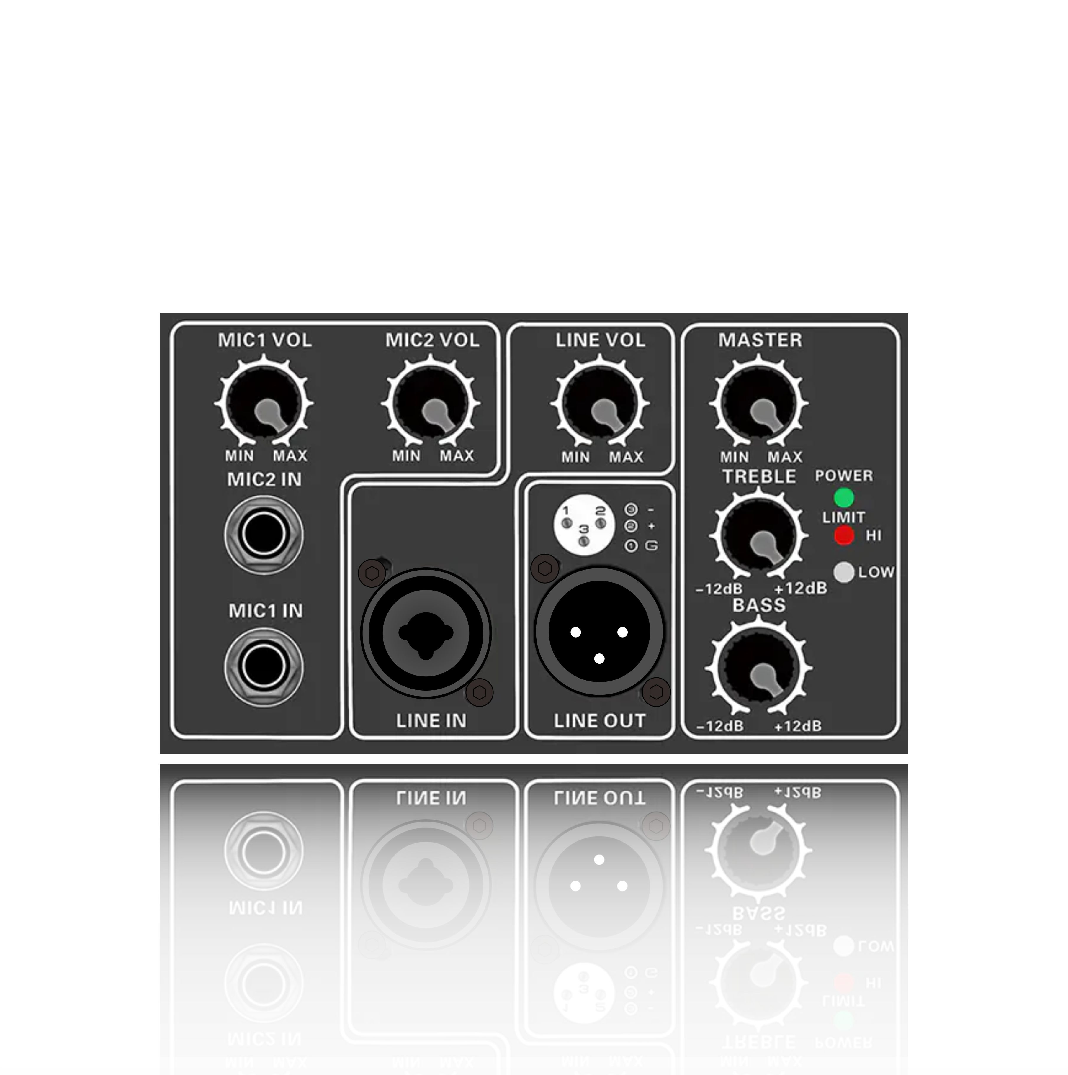 PL62: Mataas at Mababang Limit 2 Channel Mic Input Electrical Frequency Division Functional Module