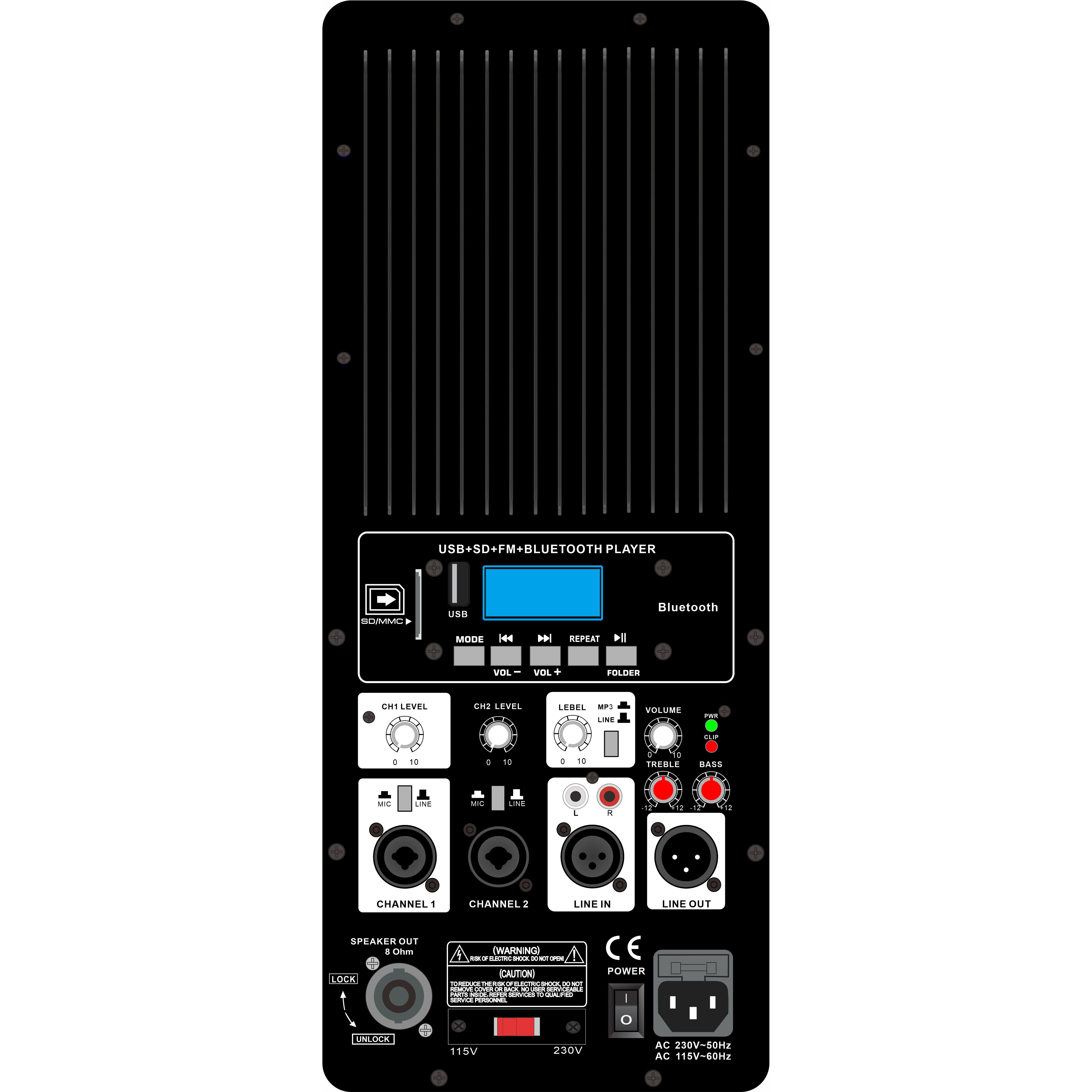 Pinapatakbo ang Class H PA System Amplifier PL76