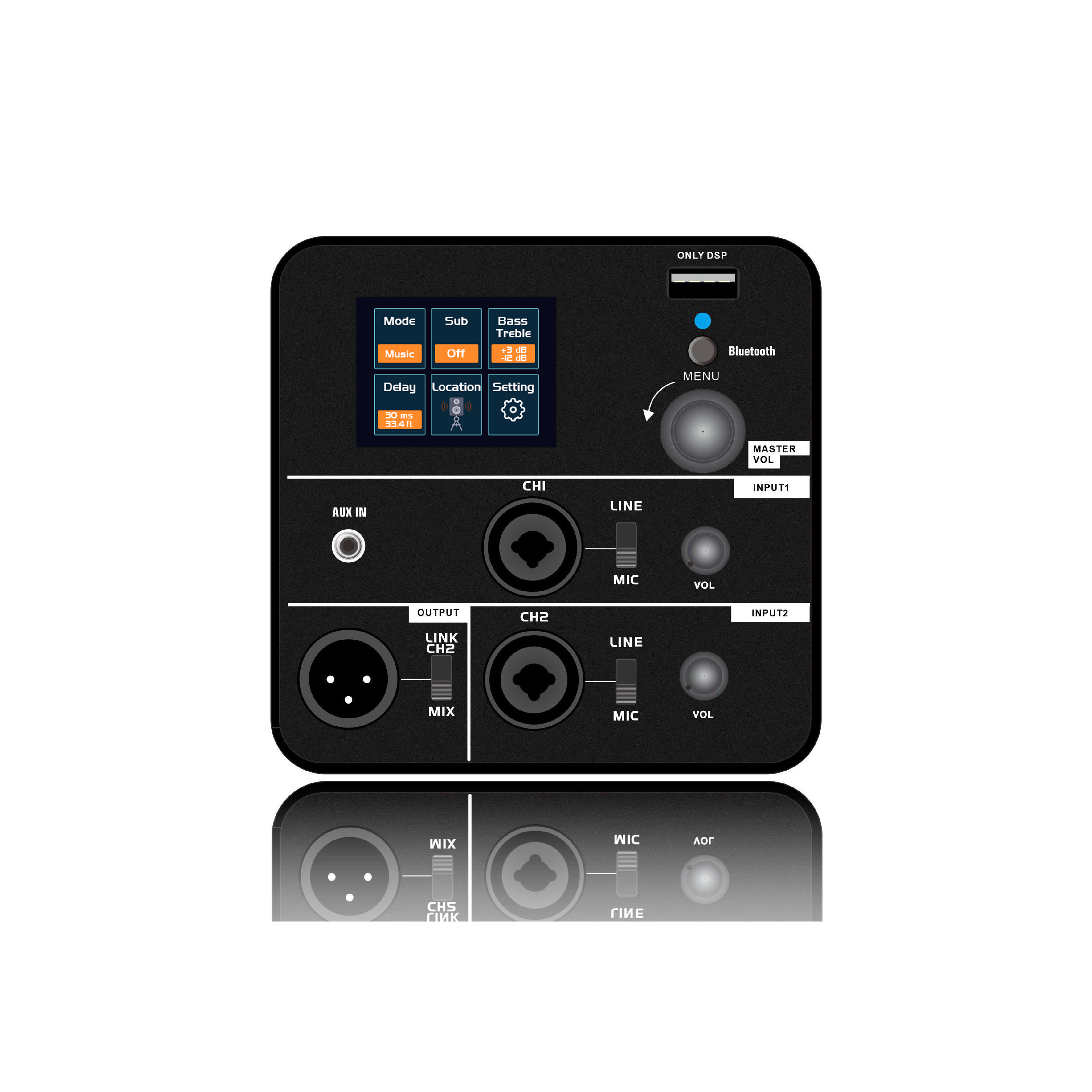 DSP2406 Color Screen Full-range Active Speaker Amplifier