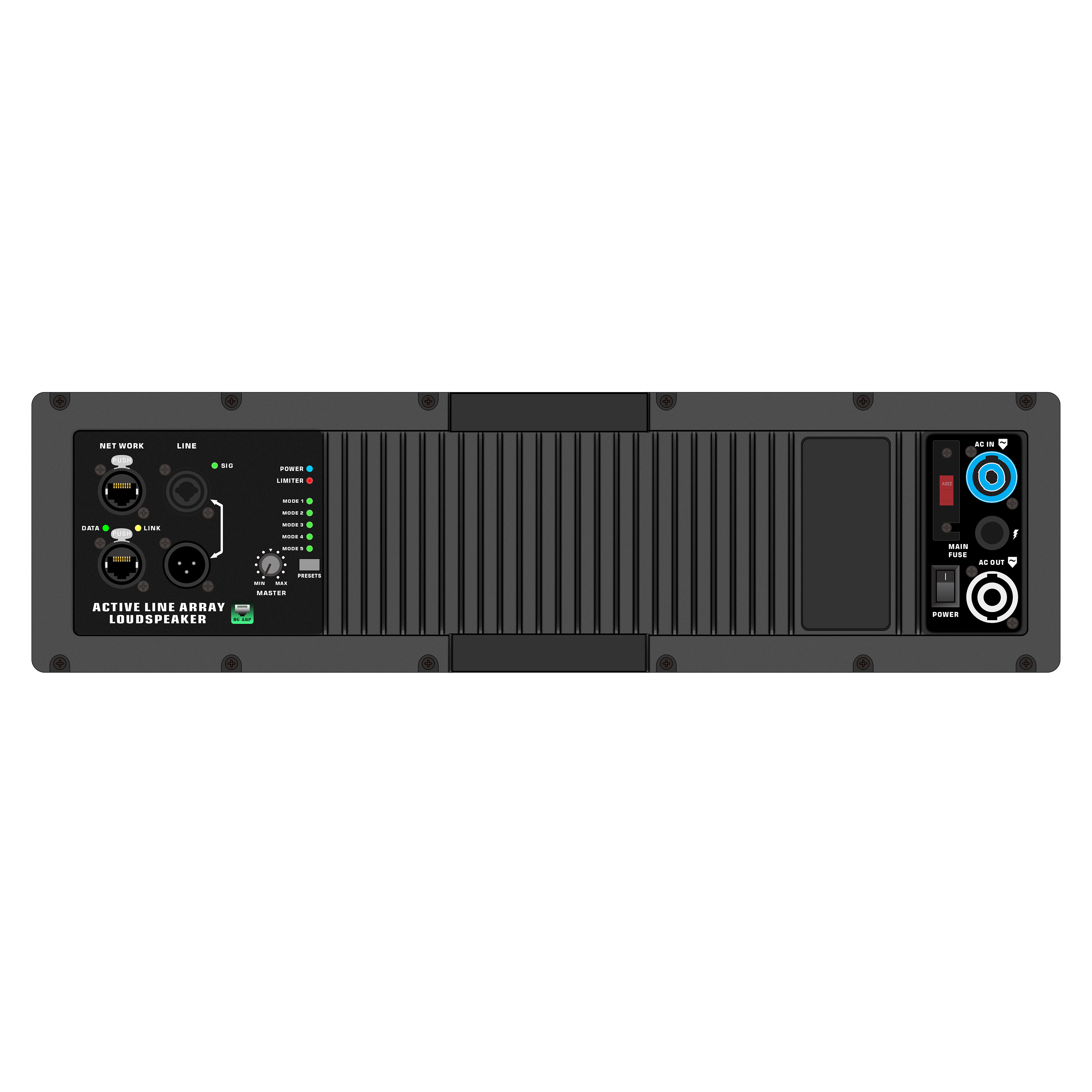 HG485-212 Active Line Array System Amplifier na may RJ45 Connectors